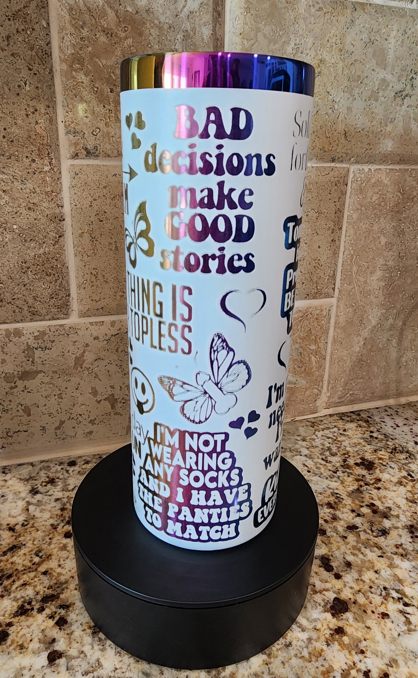 "Sassy" 20oz Rainbow Tumbler - For the Hot & Hydrated
