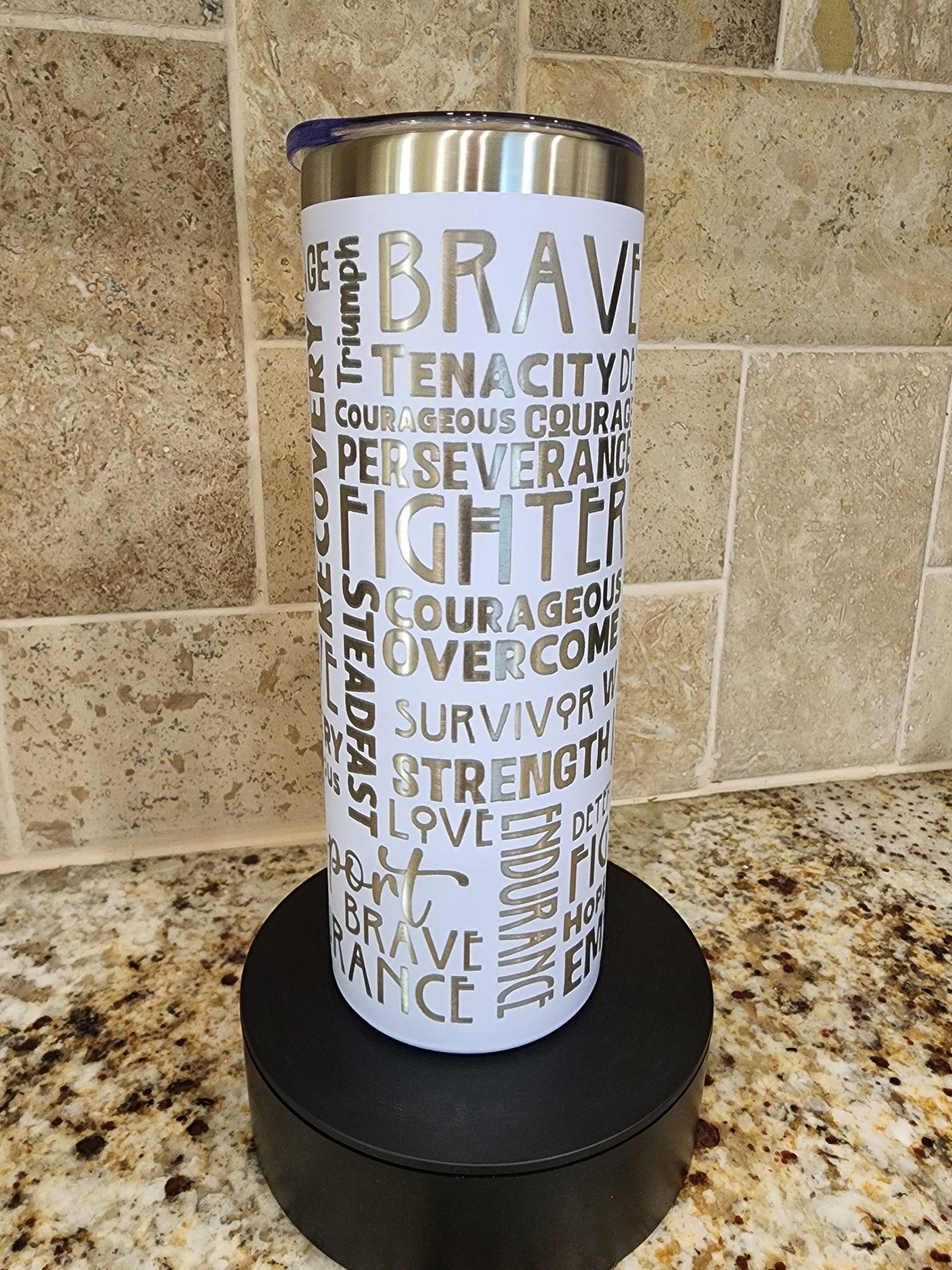 "Brave Fighter" Support 20oz Skinny Tumbler