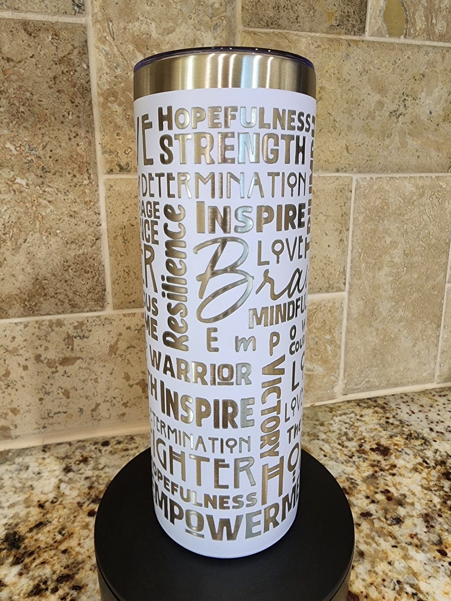 "Brave Fighter" Support 20oz Skinny Tumbler