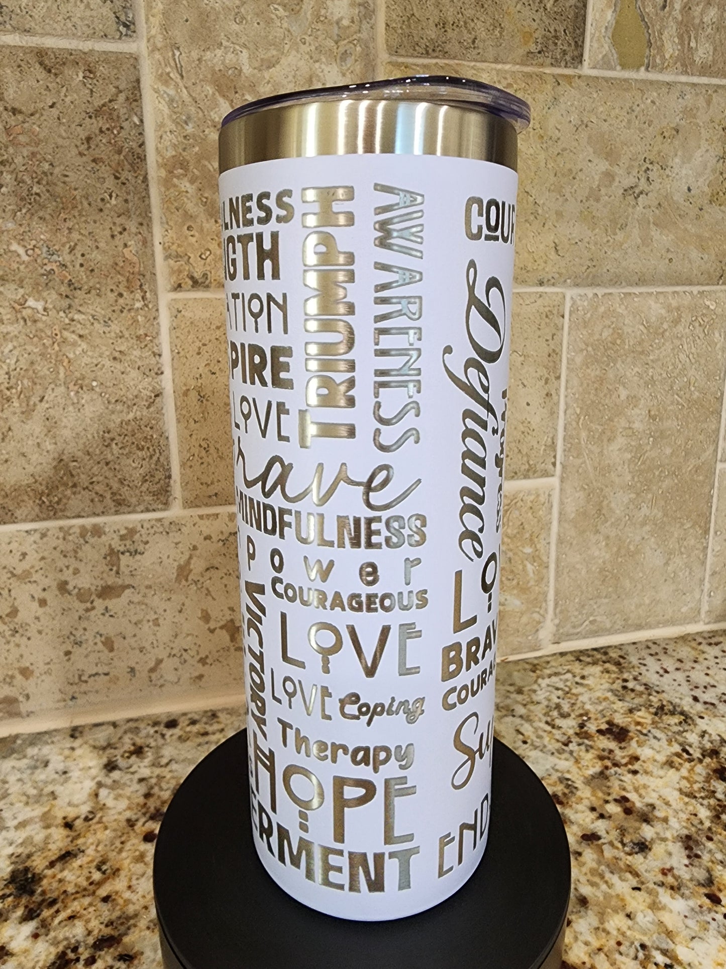 "Brave Fighter" Support 20oz Skinny Tumbler