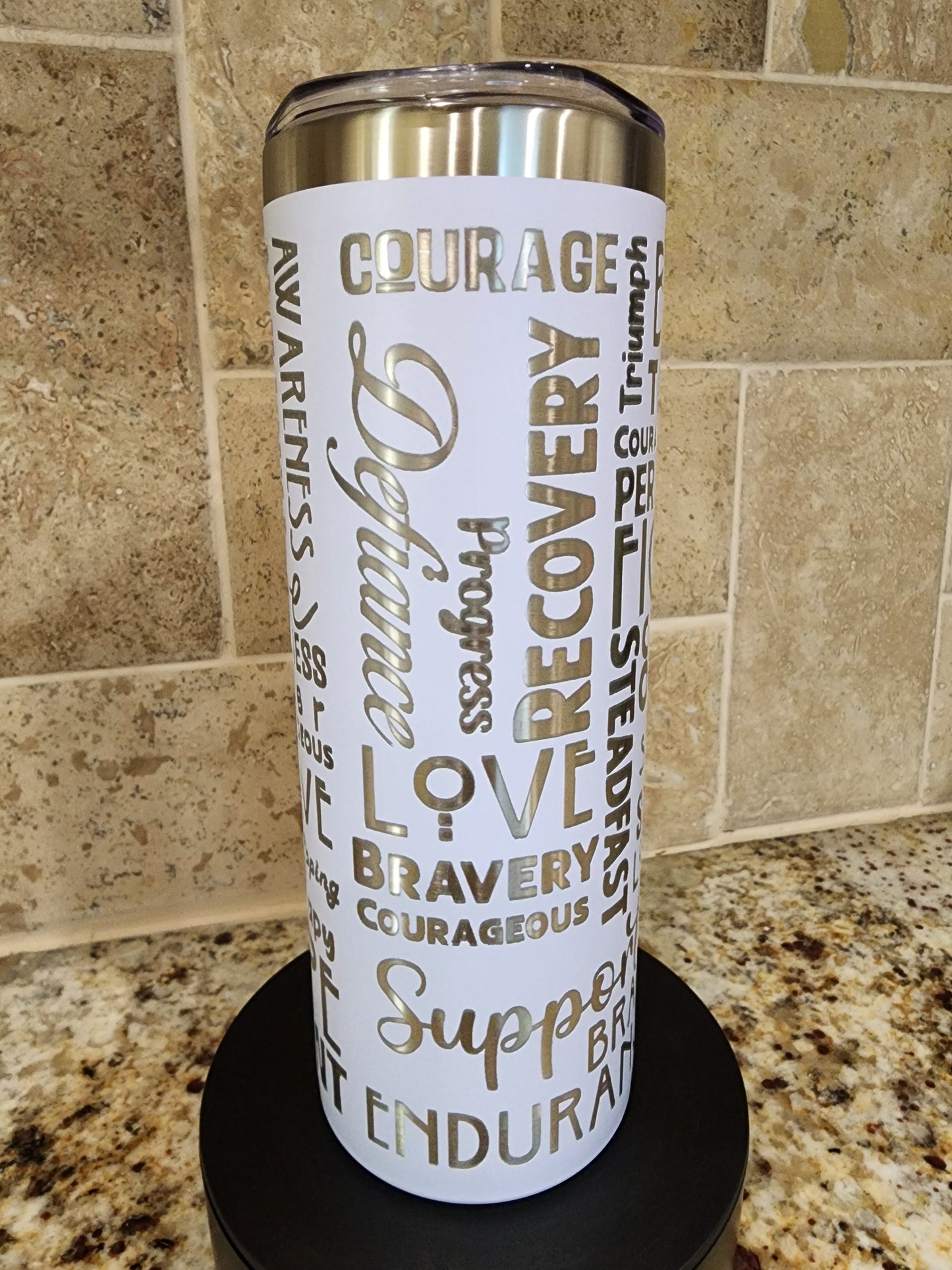 "Brave Fighter" Support 20oz Skinny Tumbler