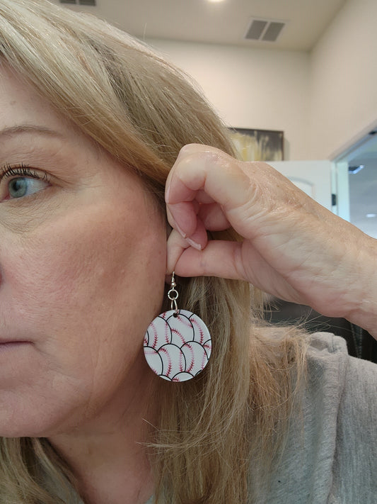 ⚾ "Game Day Glam" Acrylic Baseball Earrings
