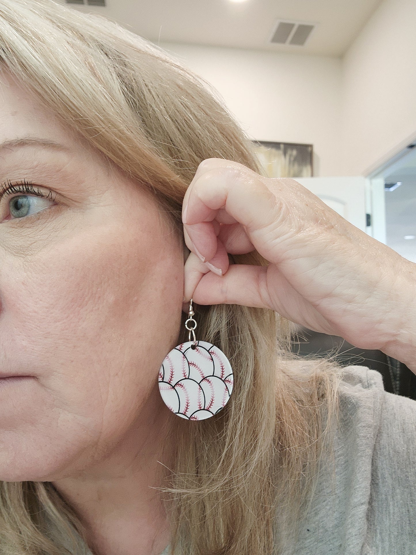 ⚾ "Game Day Glam" Acrylic Baseball Earrings