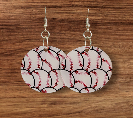 ⚾ "Game Day Glam" Acrylic Baseball Earrings