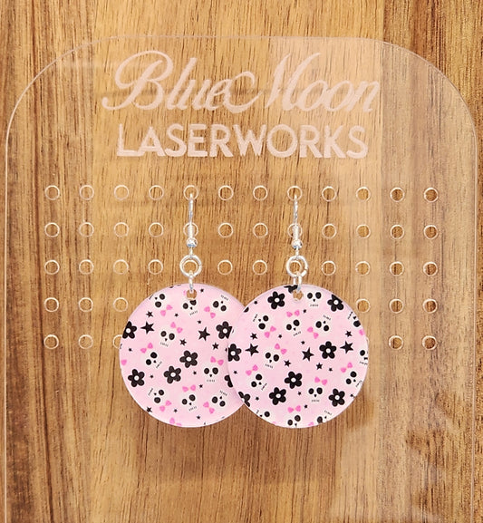 💀 "Sweet But Deadly" Skull & Flower Earrings 💖