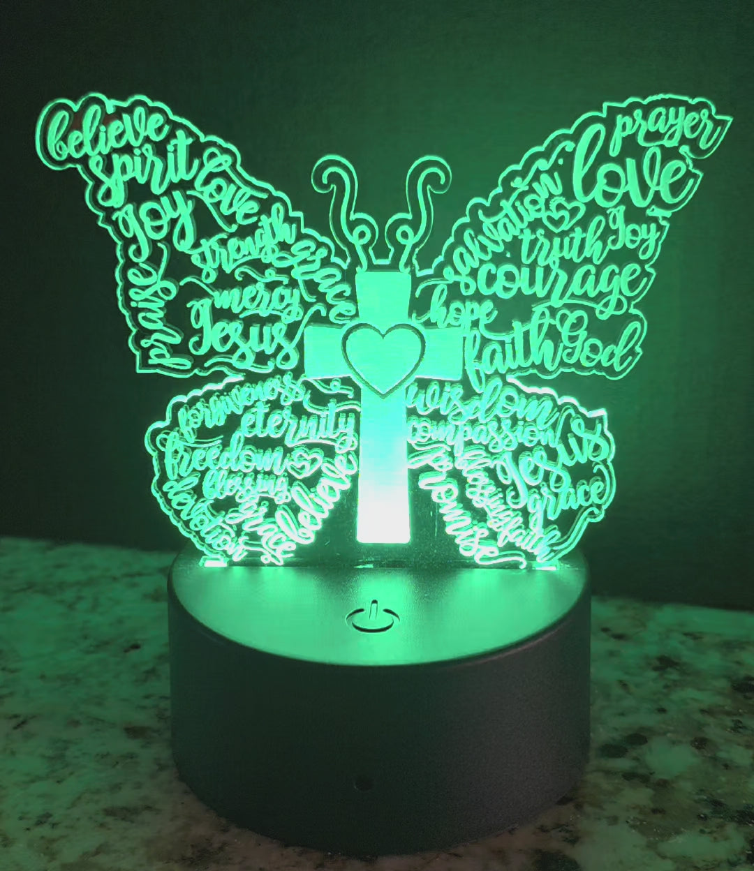 Spiritual Butterfly Acrylic Light