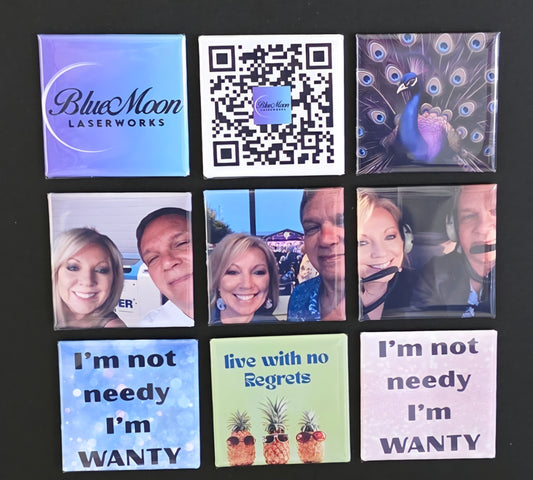 2"x2" Photo Magnets - 9 Magnets