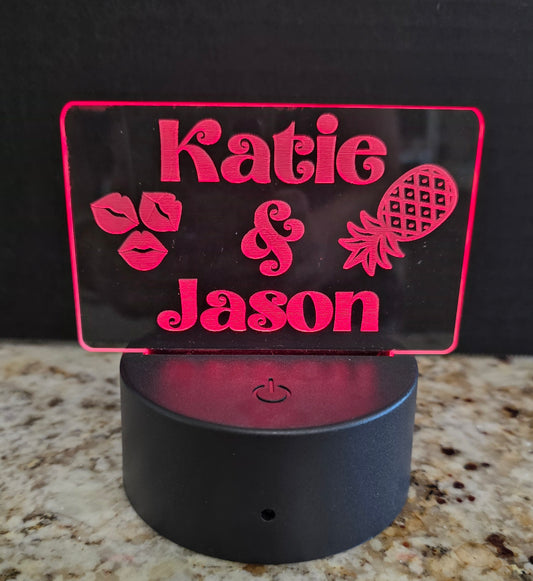 Light Up the Night – Custom Couples Acrylic LED