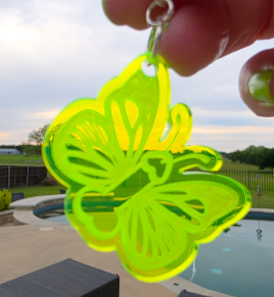 🌟 Glow Wild: Butterfly Dangle Earrings