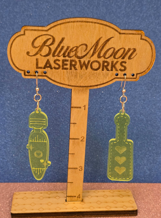 Good Vibes Only: Vibrator & Paddle Dangle Earrings