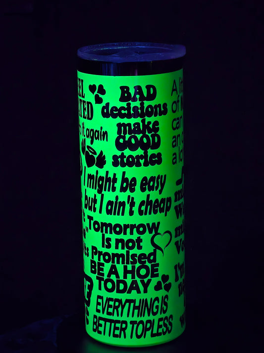 💚 “After Dark” 20oz Tumbler – Naughty, Glowy, and Totally Irresistible