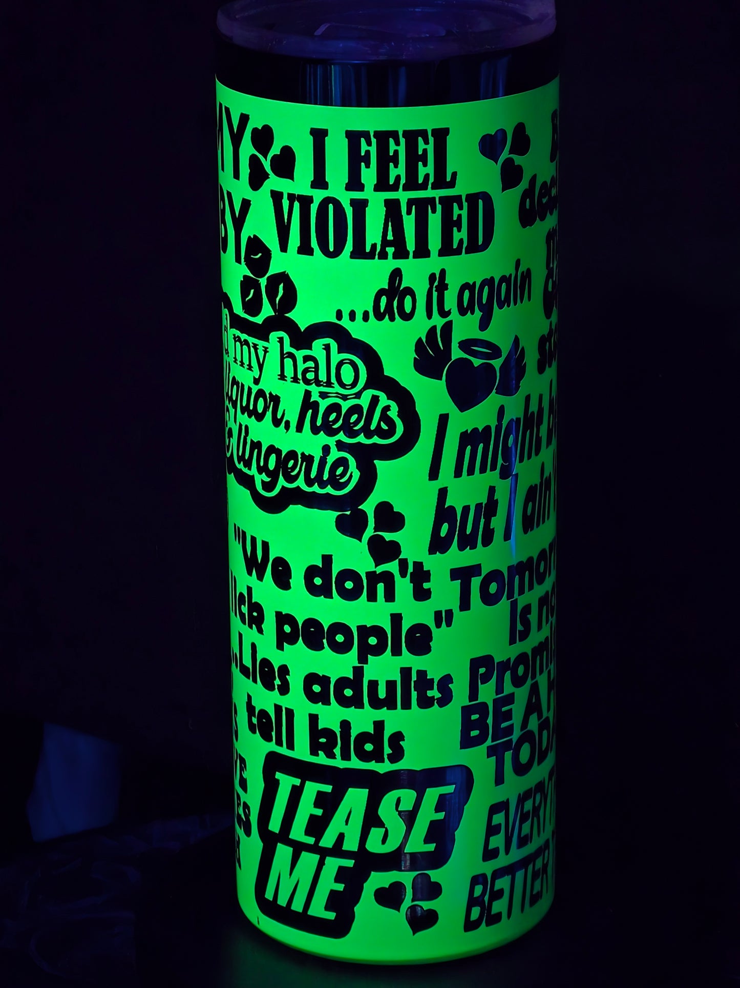 💚 “After Dark” 20oz Tumbler – Naughty, Glowy, and Totally Irresistible