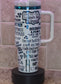 💙 Too Hot to Handle: 40oz White Tumbler with Spicy Blue Chrome Attitude 💋