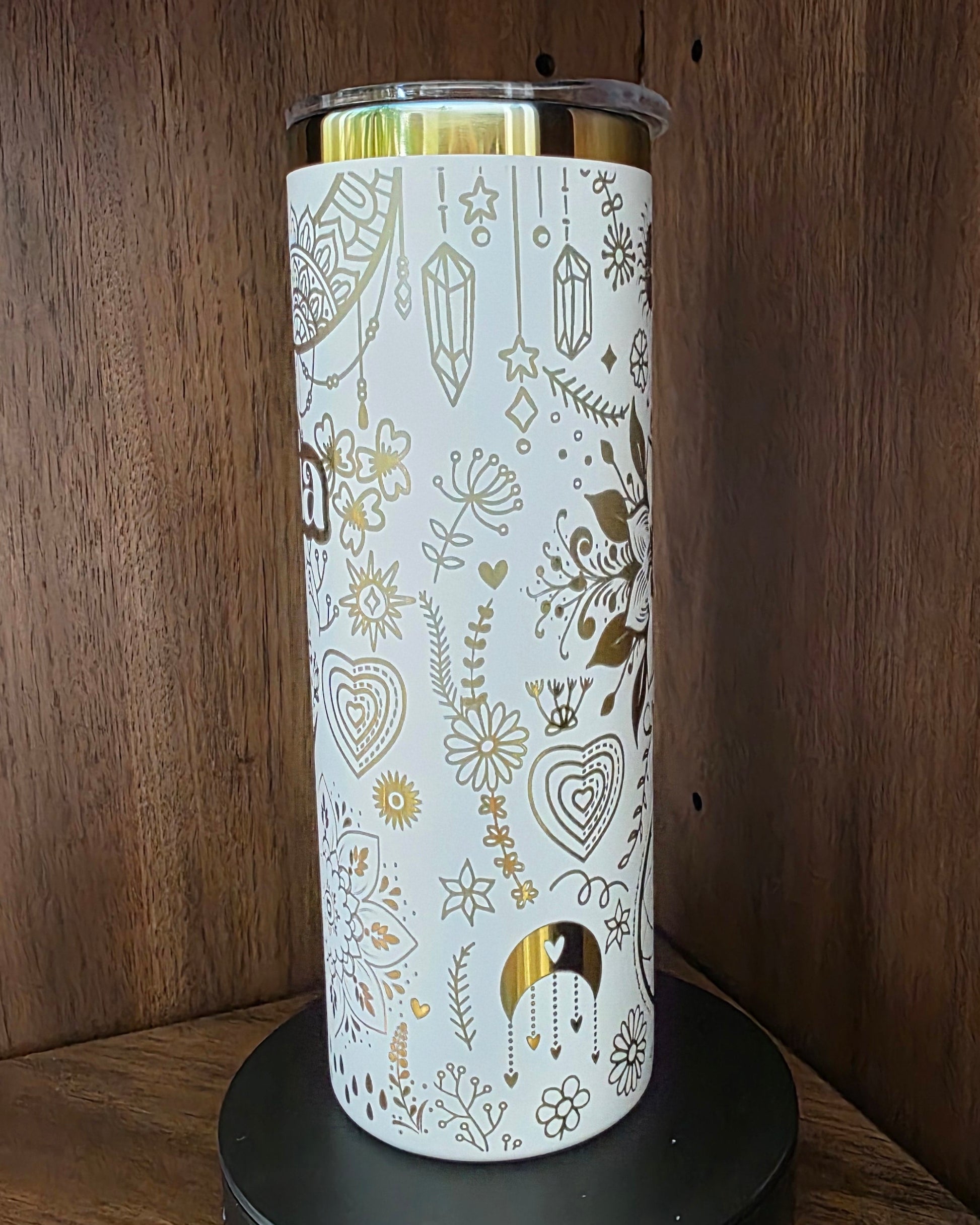 Full wrap boho design 20oz rainbow tumbler