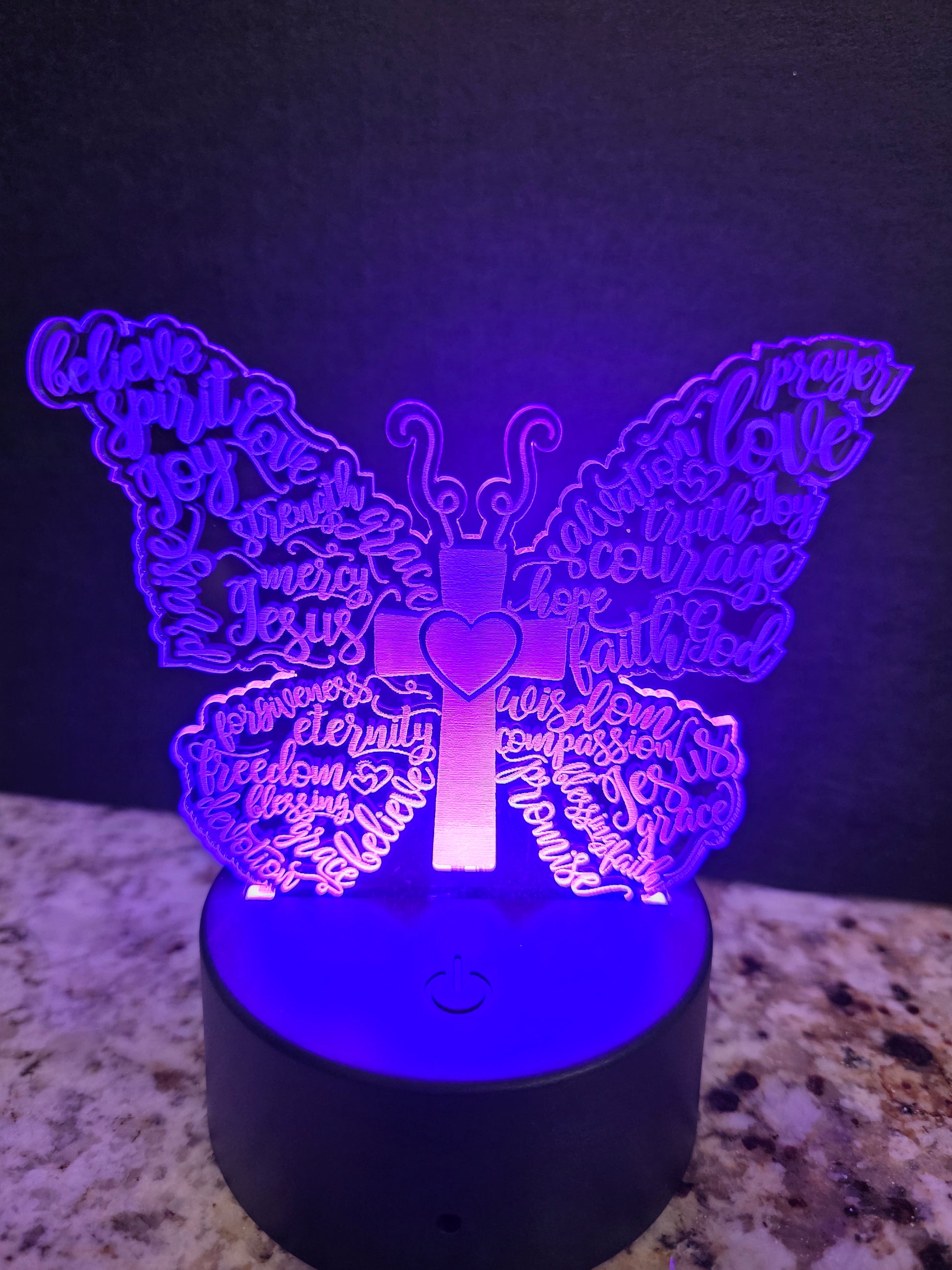 Spiritual Butterfly Acrylic Light