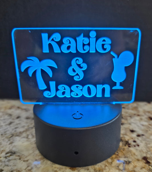 Light Up the Night – Custom Couples Acrylic LED