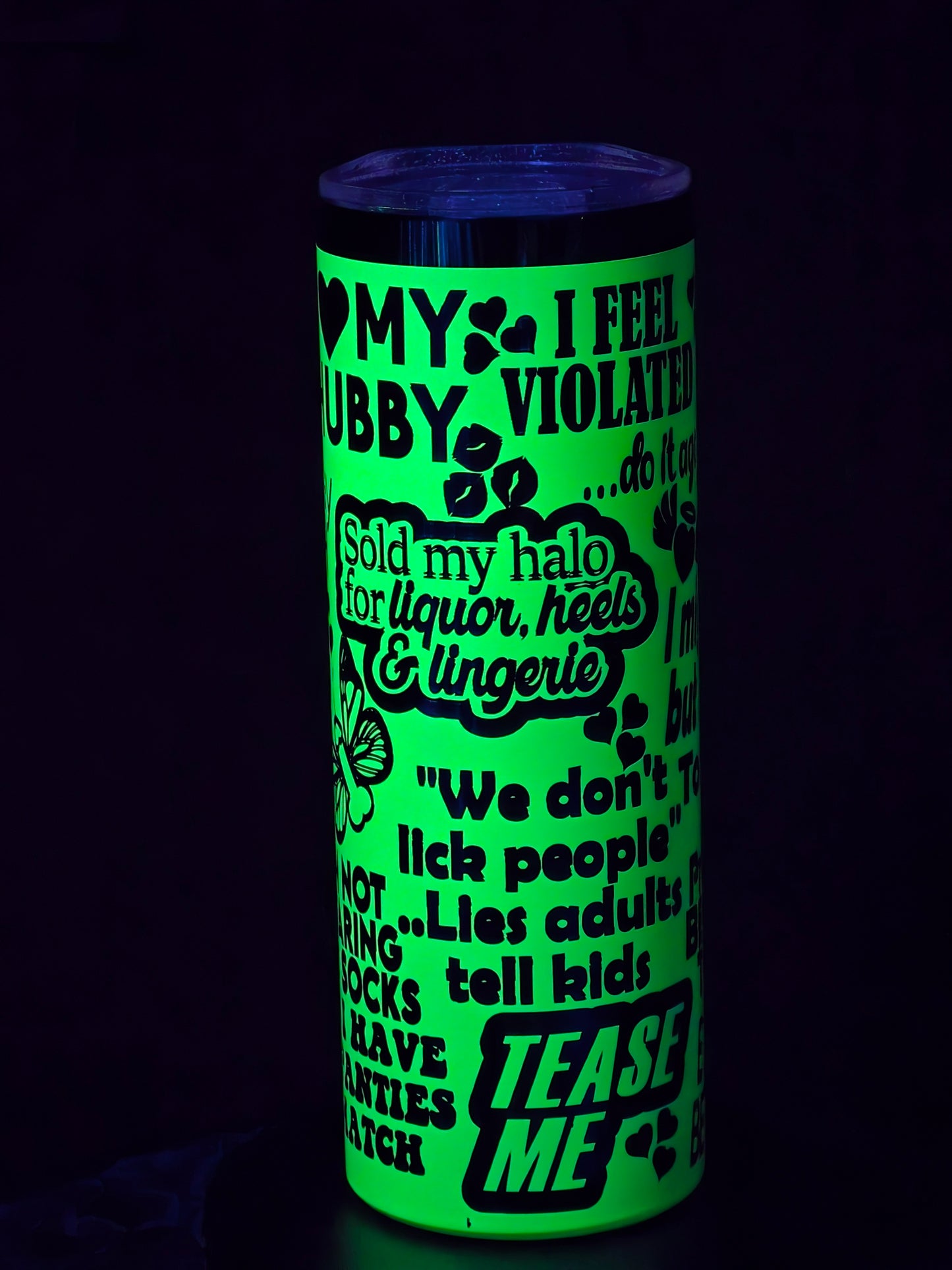 💚 “After Dark” 20oz Tumbler – Naughty, Glowy, and Totally Irresistible