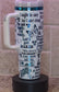 💙 Too Hot to Handle: 40oz White Tumbler with Spicy Blue Chrome Attitude 💋