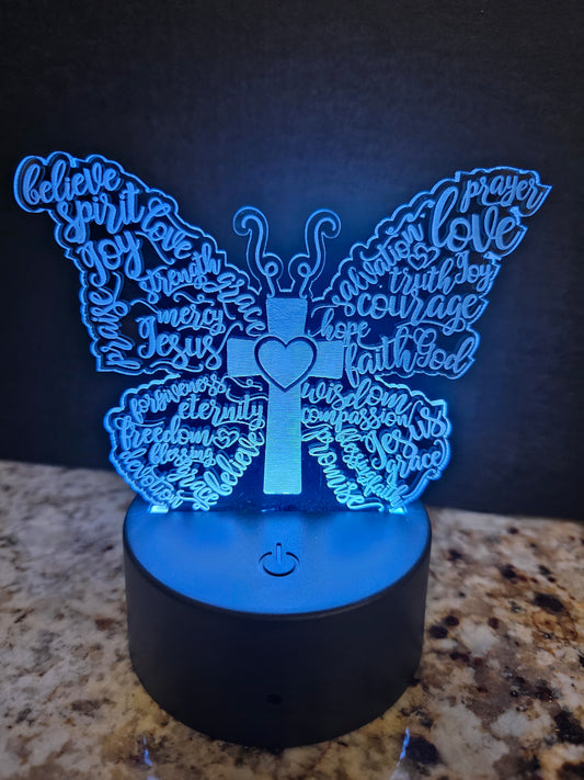Spiritual Butterfly Acrylic Light